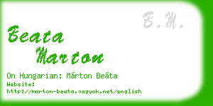 beata marton business card